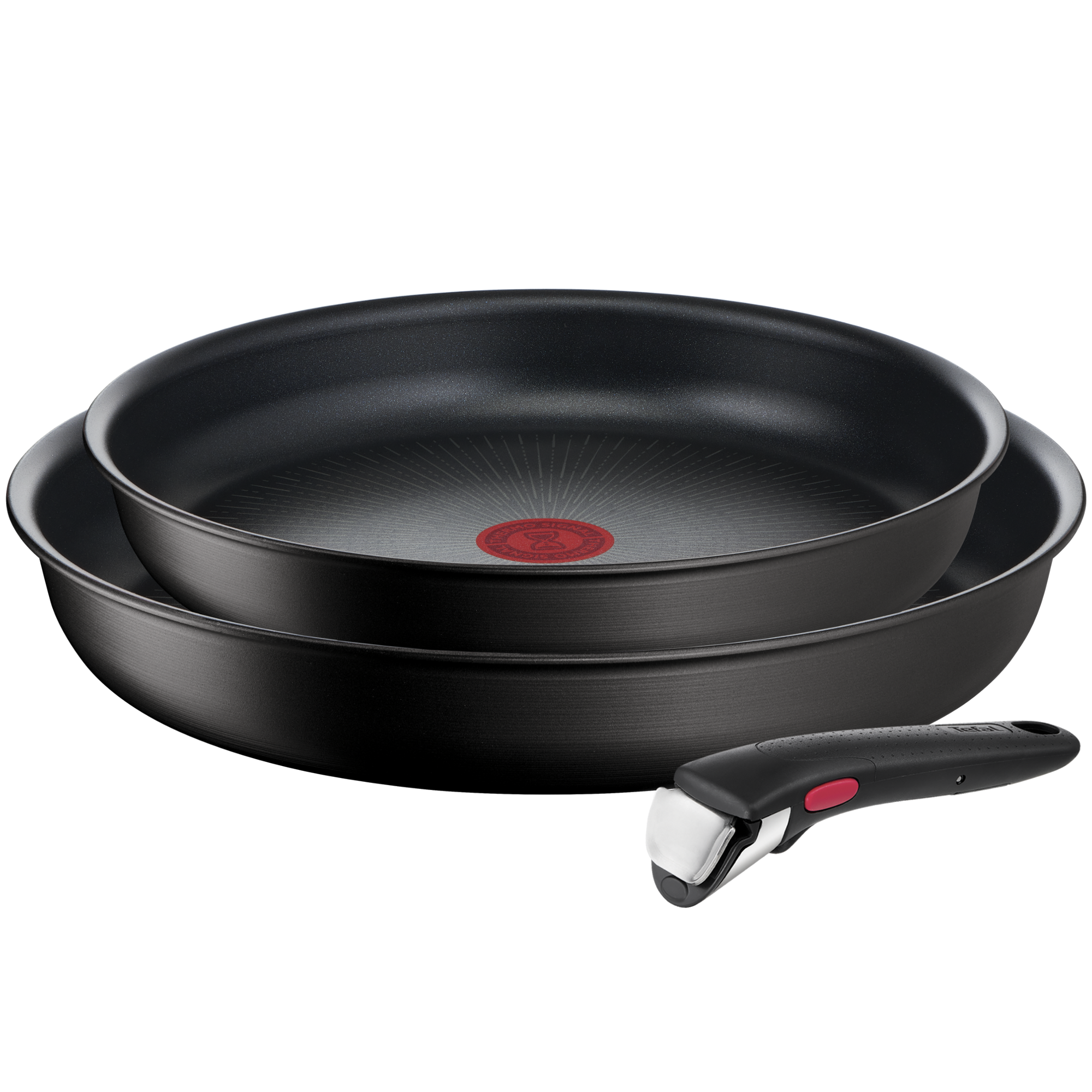 Set of 3 pieces Ingenio (1 pan 24 cm + 1 pan 28 cm + 1 handle) Tefal, with induction